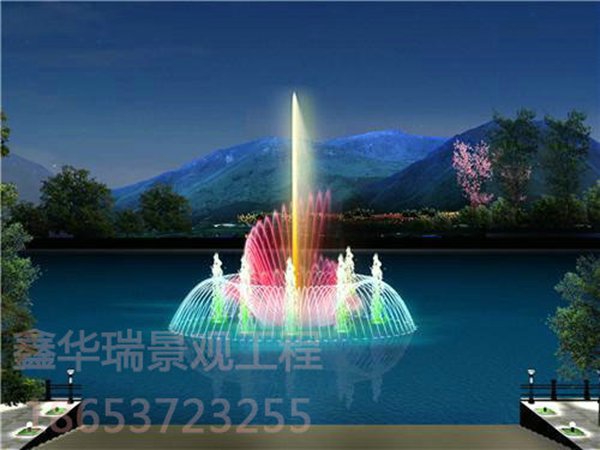 山体公园湖中5米喷泉效果图